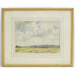 Alfred W. Rich (1856-1921), English School, Watercolour, A landscape scene with cattle grazing.