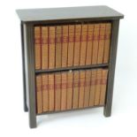 Books : a two shelf bookcase, original to and containing twenty four volumes of the Encyclopedia