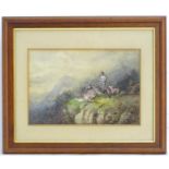 John Holding, XIX, English School, Watercolour, A country landscape scene with stag / deer