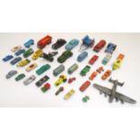 Toys: A quantity of assorted die cast scale model vehicles to include Lesney / Matchbox: Rob Roller,