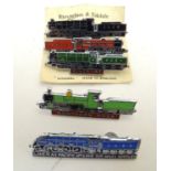 Railwayana : Three enamel badges depicting steam locomotives associated with the Ravenglass &