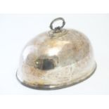 A silver plate meat cover of domed form by Carrington & Co.14" wide Please Note - we do not make