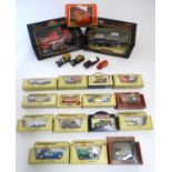 Toys: A quantity of assorted boxed die cast scale model cars / vehicles comprising Burago Alfa Romeo