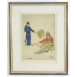 After Elyse Ashe Lord (1900-1971), Limited edition coloured etching, no. 41/75, Lady of Rank,