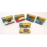 Toys: Five Corgi Toys die cast scale model cars, comprising Lotus Mark Eleven Le Mand Racing Car,