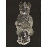 A Swedish art glass figure formed as a Viking by Pukeberg, Sweden, 5 3/4" tall Please Note - we do