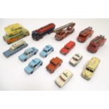 Toys: A quantity of Dinky Toys die cast scale model cars etc. to include emergency service