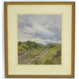 English School, XX, Watercolour, A countryside scene with tracks. Signed J and dated (19)24 lower