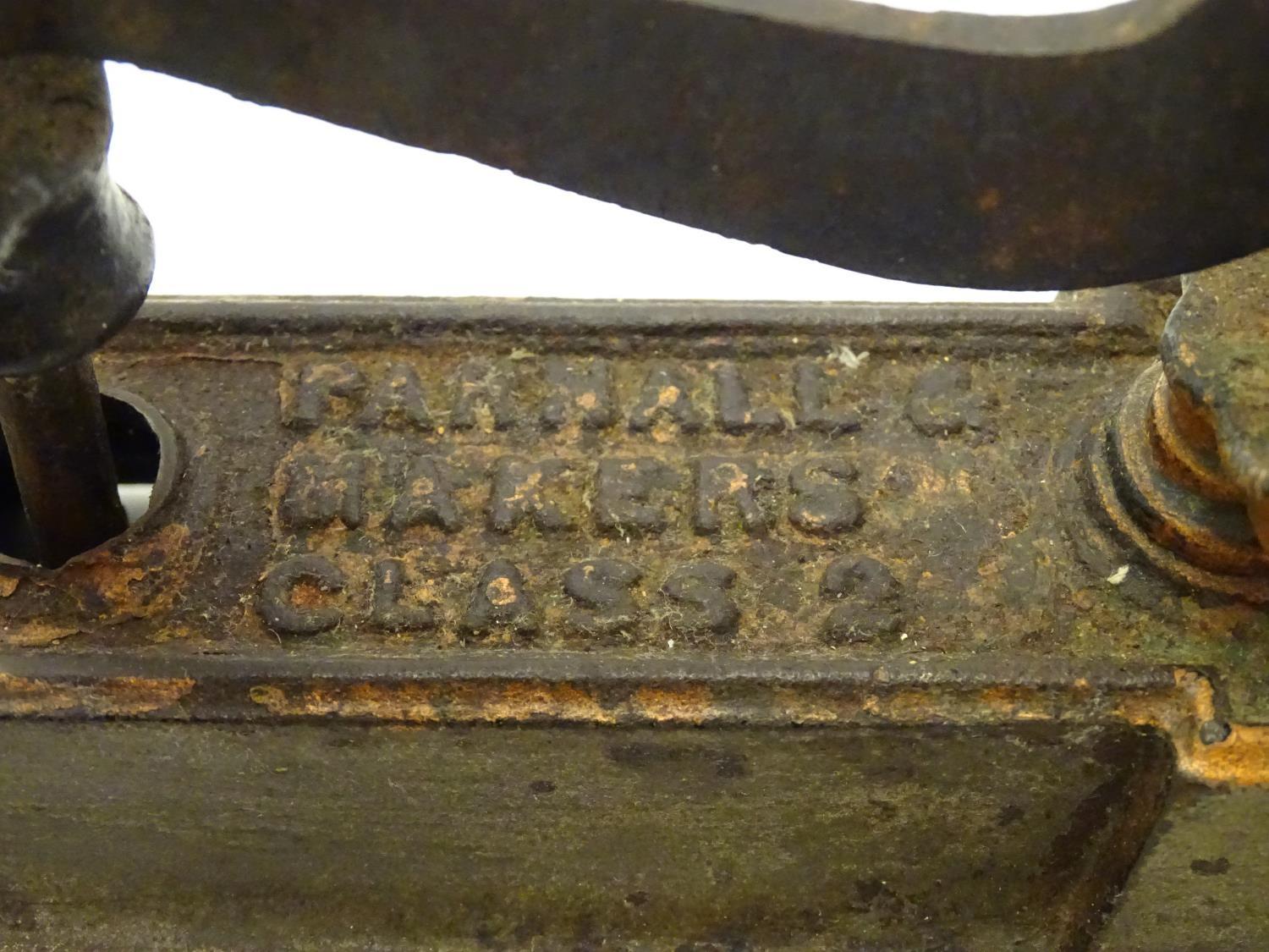 Shop balance scales by Parnall & Sons Ltd. with brass trays and associated weights. Please Note - we - Image 17 of 19