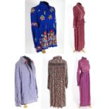 5 Vintage outfits comprising of Just Jane smocked paisley pattern dress with elasticated cuffs, UK