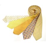 5 Turnbull & Asser, London silk ties, in yellow, cream, red and blue designs. (5) Please Note - we