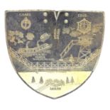 Militaria, Second World War / World War II / WW2: A decorated shovel blade, painted with the emblems