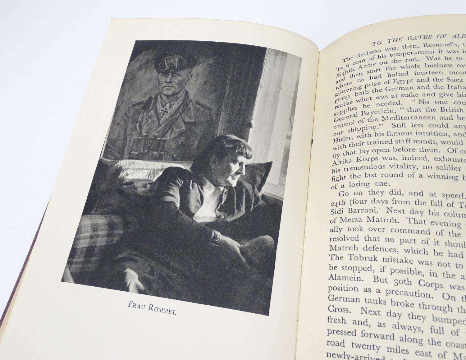 Militaria, book: 'Rommel' (Desmond Young, pub. Collins 1950) with monochrome photographic plates, - Image 11 of 11