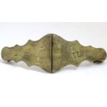 A late 19th / early 20thC horse brass hinged harness plate advertising the maker C. Duck, Barnes &