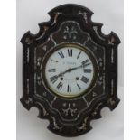 A 19thC French wall clock with " dial signed ' E Rieger Monteopnet' and with Roman numerals and