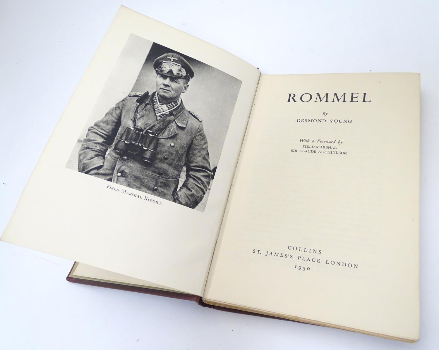 Militaria, book: 'Rommel' (Desmond Young, pub. Collins 1950) with monochrome photographic plates, - Image 7 of 11