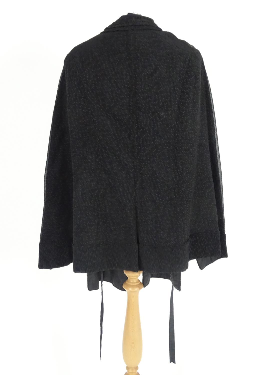 A bespoke vintage black crepe cape, Ladies size small approx. Please Note - we do not make reference - Image 2 of 7