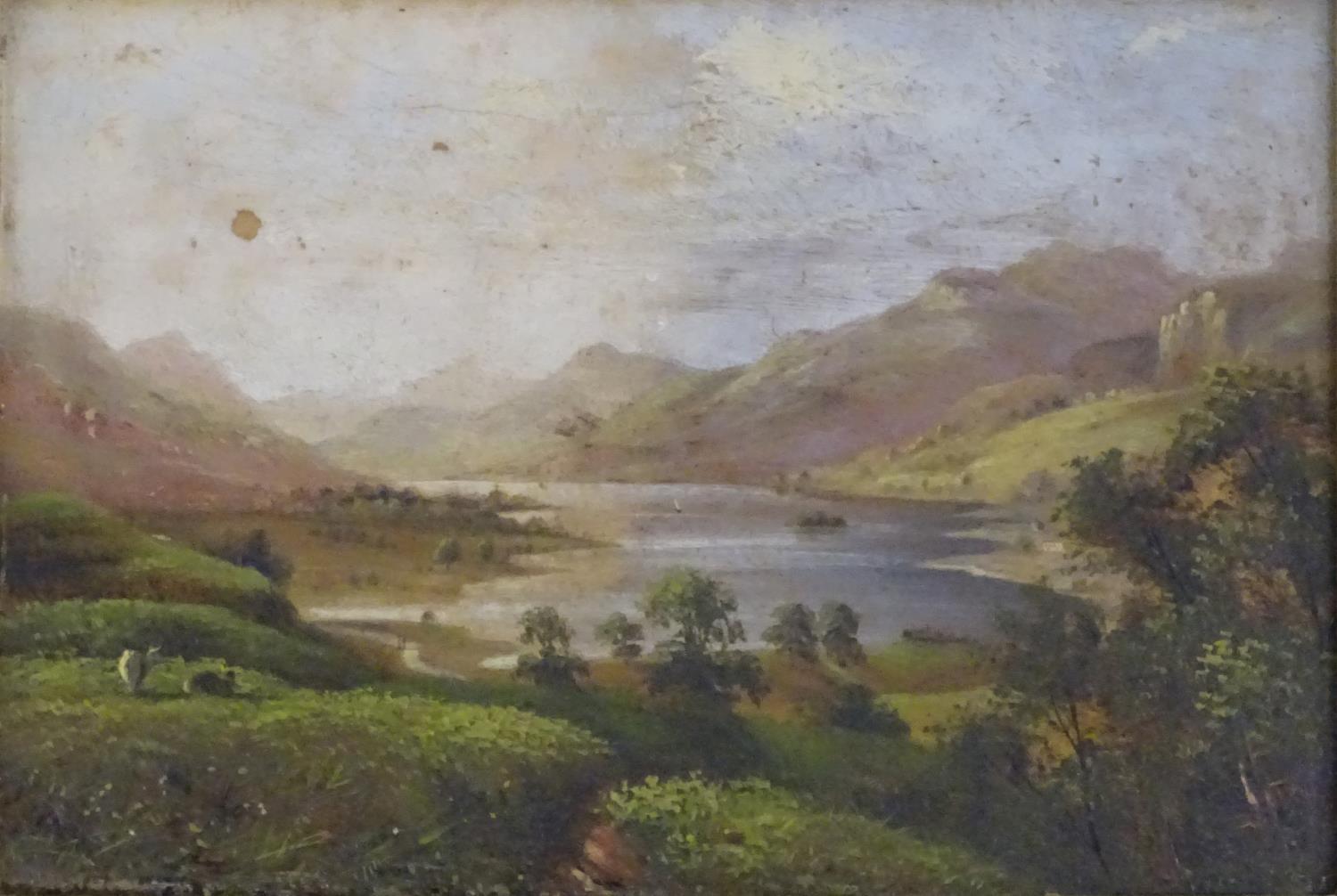 Arthur Gilbert (1819-1895), English School, Oil on board, A mountainous Scottish landscape scene - Image 3 of 5