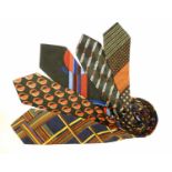 5 Yves Saint Laurent ,Paris silk ties and cravats in various designs and colours (5) Please Note -