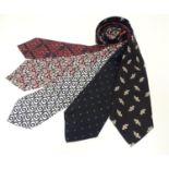 5 silk ties in various colours and designs. Includes ties from Herbert Johnson, Richel de Luxe and