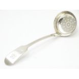 A Victorian Scottish silver fiddle pattern sifting ladle. Hallmarked Edinburgh 1841 maker Mackay &