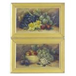 Evelyn Chester (1875-1929), Oil on board, x2, A pair of still life studies depicting fruit and