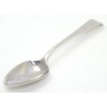 A Geo III Old English pattern silver teaspoon hallmarked London 1802 maker Alice and George Burrows.