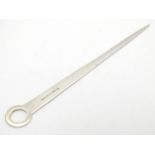 A silver letter opener / paper knife hallmarked Sheffield 2000. 8" long Please Note - we do not make