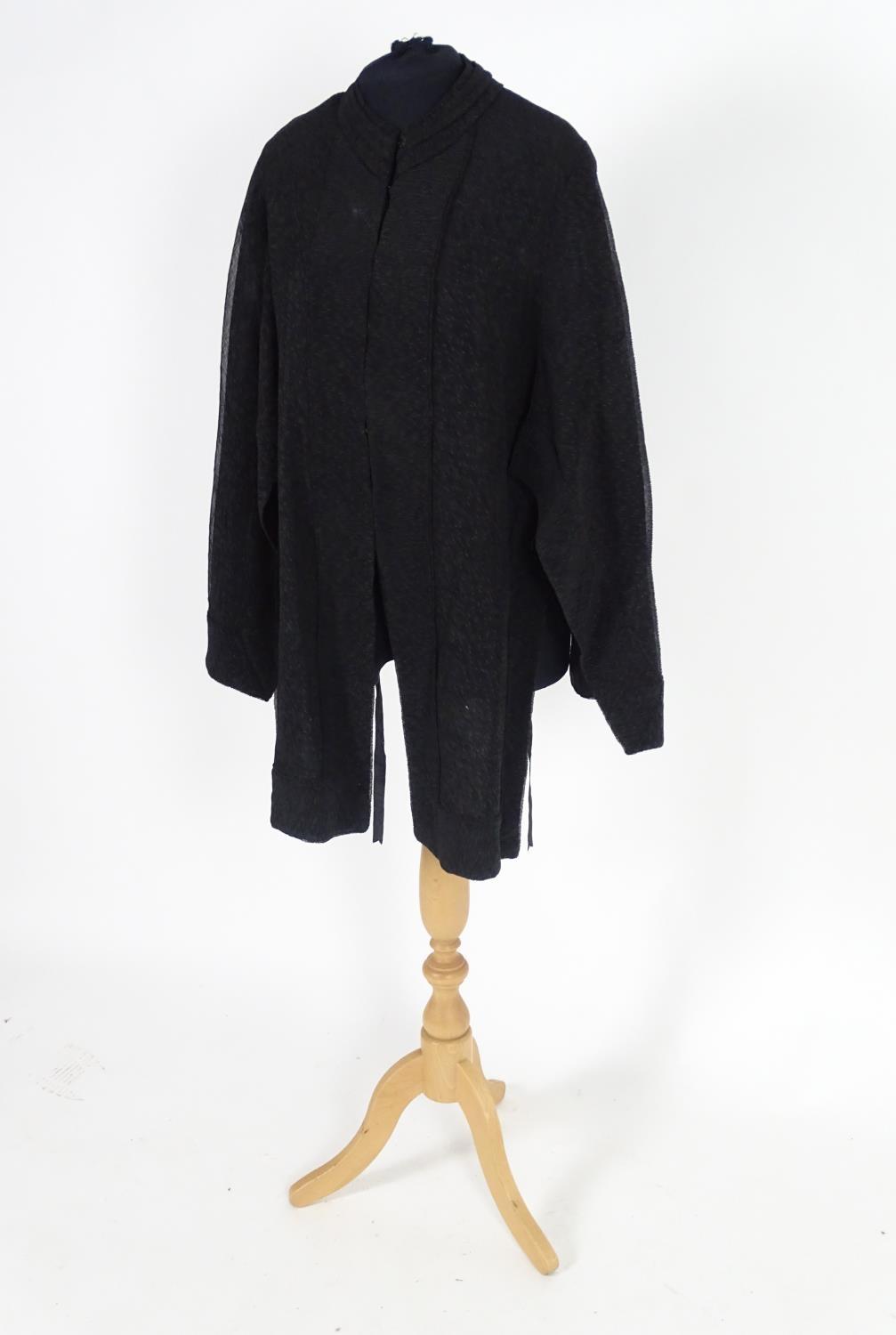 A bespoke vintage black crepe cape, Ladies size small approx. Please Note - we do not make reference - Image 4 of 7