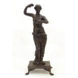 A late 19th / early 20thC cast bronze sculpture modelled as a classical woman, possibly Venus /