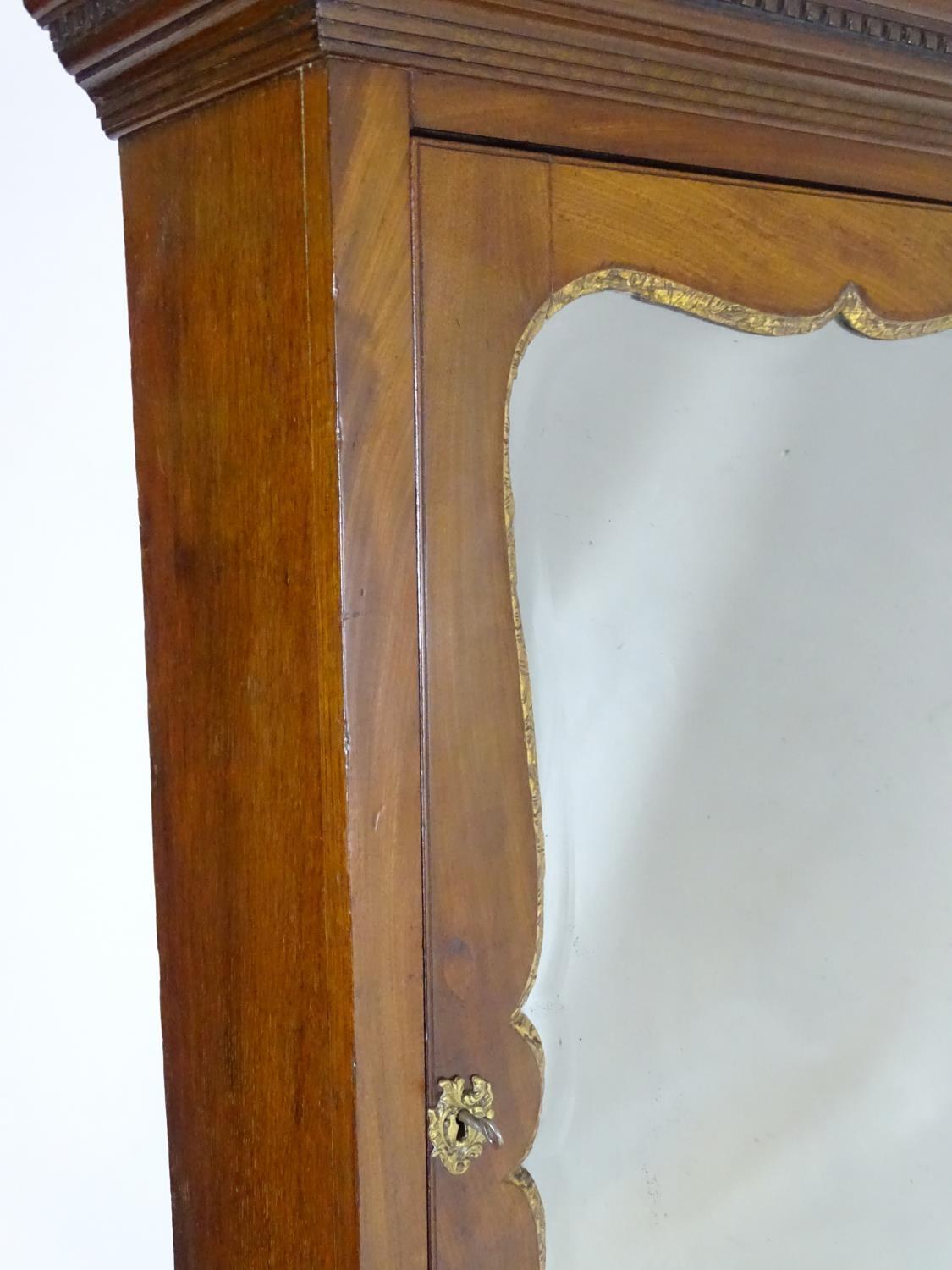 A Regency mahogany bureau bookcase with a moulded cornice above a dentil frieze and shaped - Bild 12 aus 14