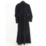 A black full length clergymans' cassock. Chest size 40" approx Please Note - we do not make