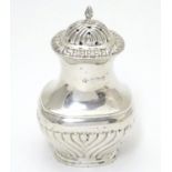 An Edwardian pepperette hallmarked Chester 1908 maker Jay, Richard Attenborough Co Ltd. 3 1/2"