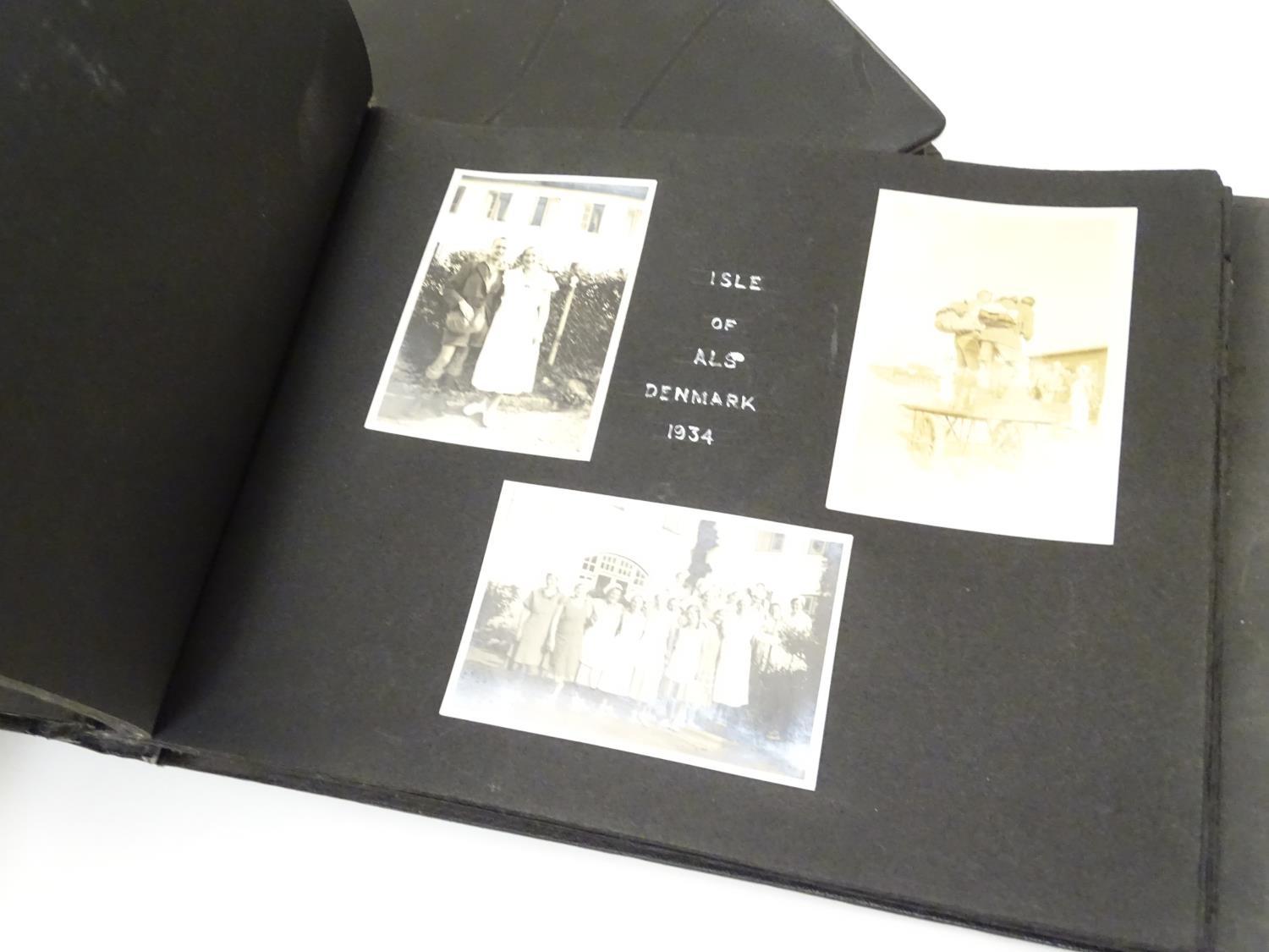 A pre-war photograph album, containing monochrome photographs titled and dated 1929-1937, - Image 3 of 13
