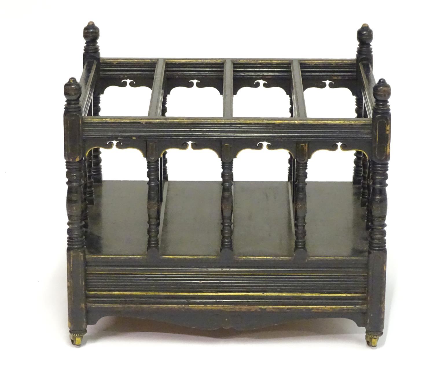 A late 19thC Aesthetic movement Canterbury. This Gillows piece possibly designed by Bruce James - Bild 4 aus 6