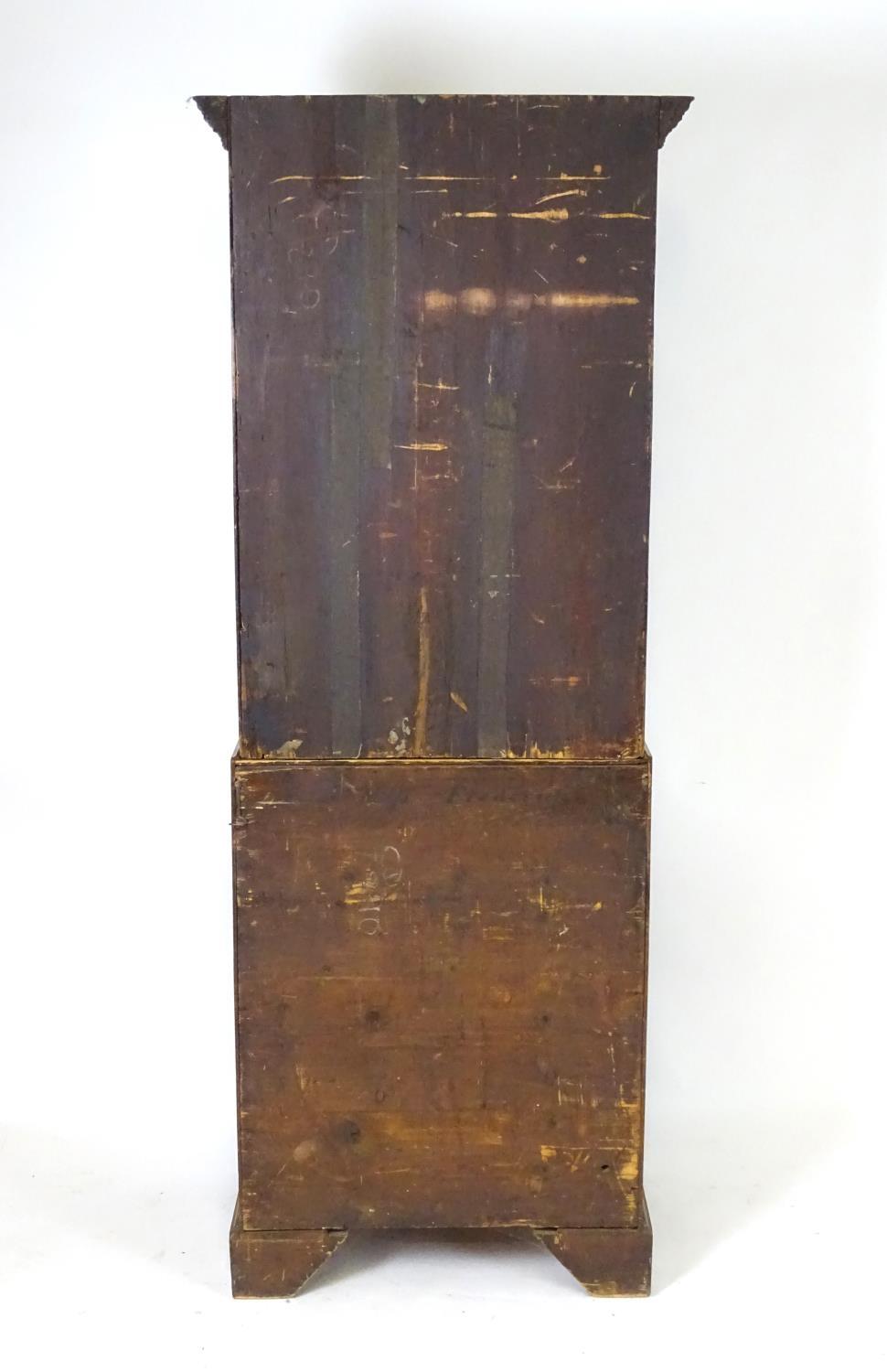 A Regency mahogany bureau bookcase with a moulded cornice above a dentil frieze and shaped - Bild 2 aus 14