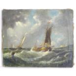 Manner of John Moore of Ipswich (1820-1902), East Anglian Marine School, Oil on canvas, A seascape