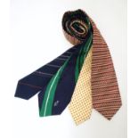 4 ties of various colours and designs by Lanvin, Paris and Harrods (4) Please Note - we do not