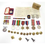 Militaria, WW2 / WWII / World War 2: a collection of campaign medals, comprising Defence Medals (3),