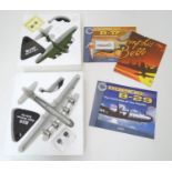 Toys: Two Atlas Editions scale models of military planes / aircraft, comprising Boeing B-17 The