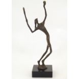 A late 20th / early 21stC Bronzart Casting Company bronze sculpture Match Point, modelled as a