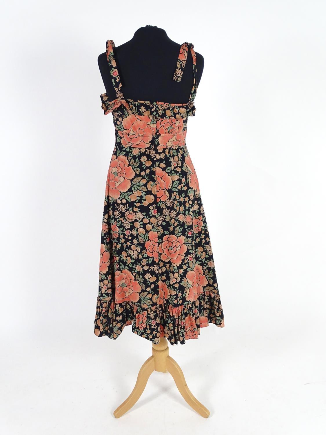 Two vintage dresses, c 1980's, from Clothes by Samuel Sherman. A cotton knee length patterned summer - Image 6 of 10