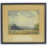 Martin Hardie (1875-1952), English School, Watercolour, Highland Glen, A mountainous Scottish
