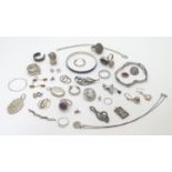 Assorted jewellery to include rings, bracelets, pendants, earrings etc some silver together with