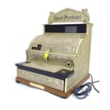 A late 20thC electric National Cash Register / till, model no. 2114-1708. Approx. 22" high Please