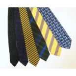 6 Jaeger silk ties, 3 made in Italy and 3 made in Britain (6) Please Note - we do not make reference