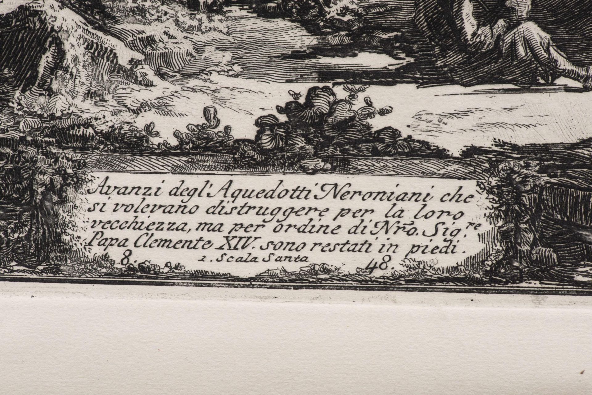 Giovanni-Battista Piranesi (1720-1778) - "Avanzi degli'Acquedotti Neroniani che si [...] - Bild 2 aus 5