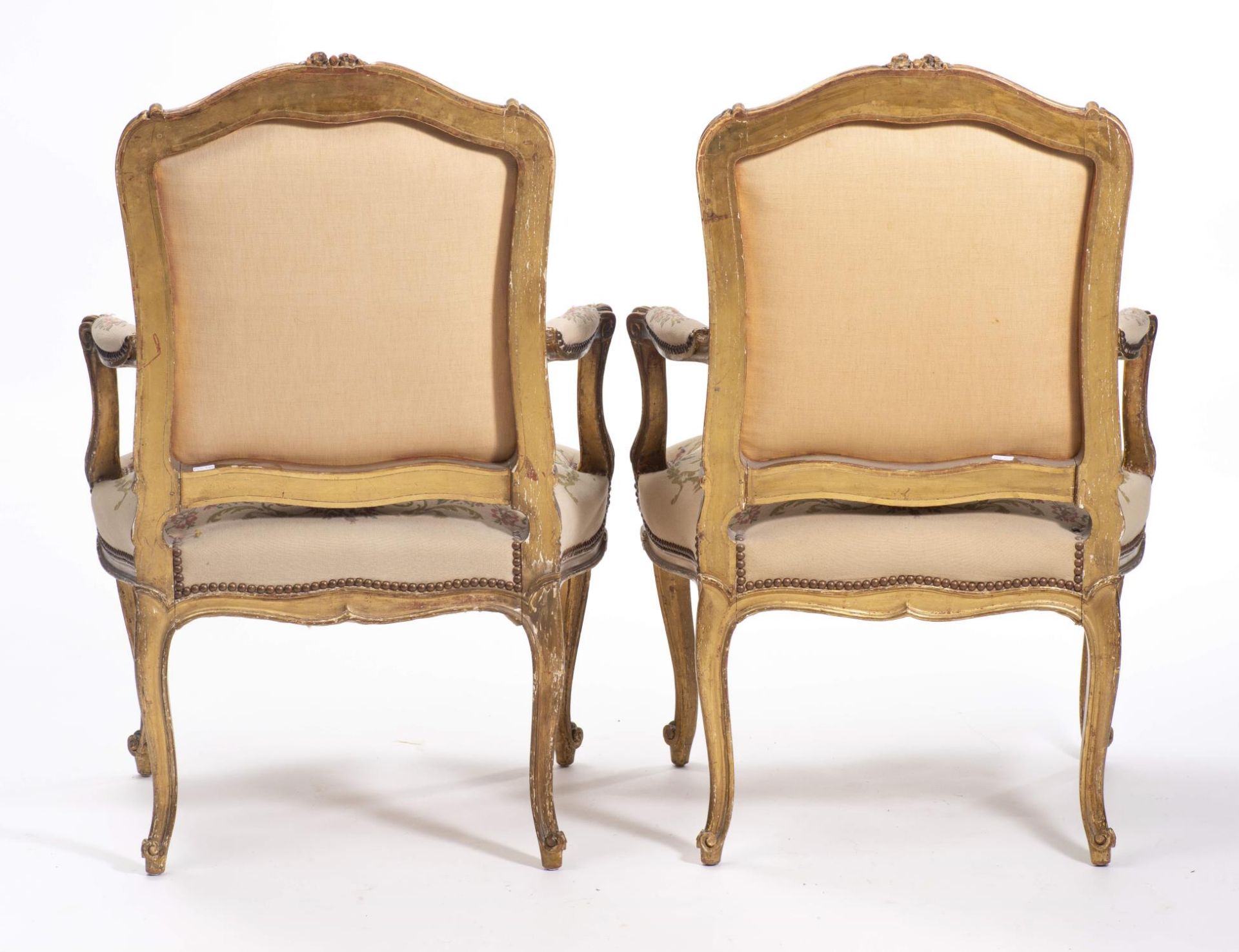 Salon de style Louis XV composé de quatre fauteuils et un canapé, à bâti en bois [...] - Bild 14 aus 15