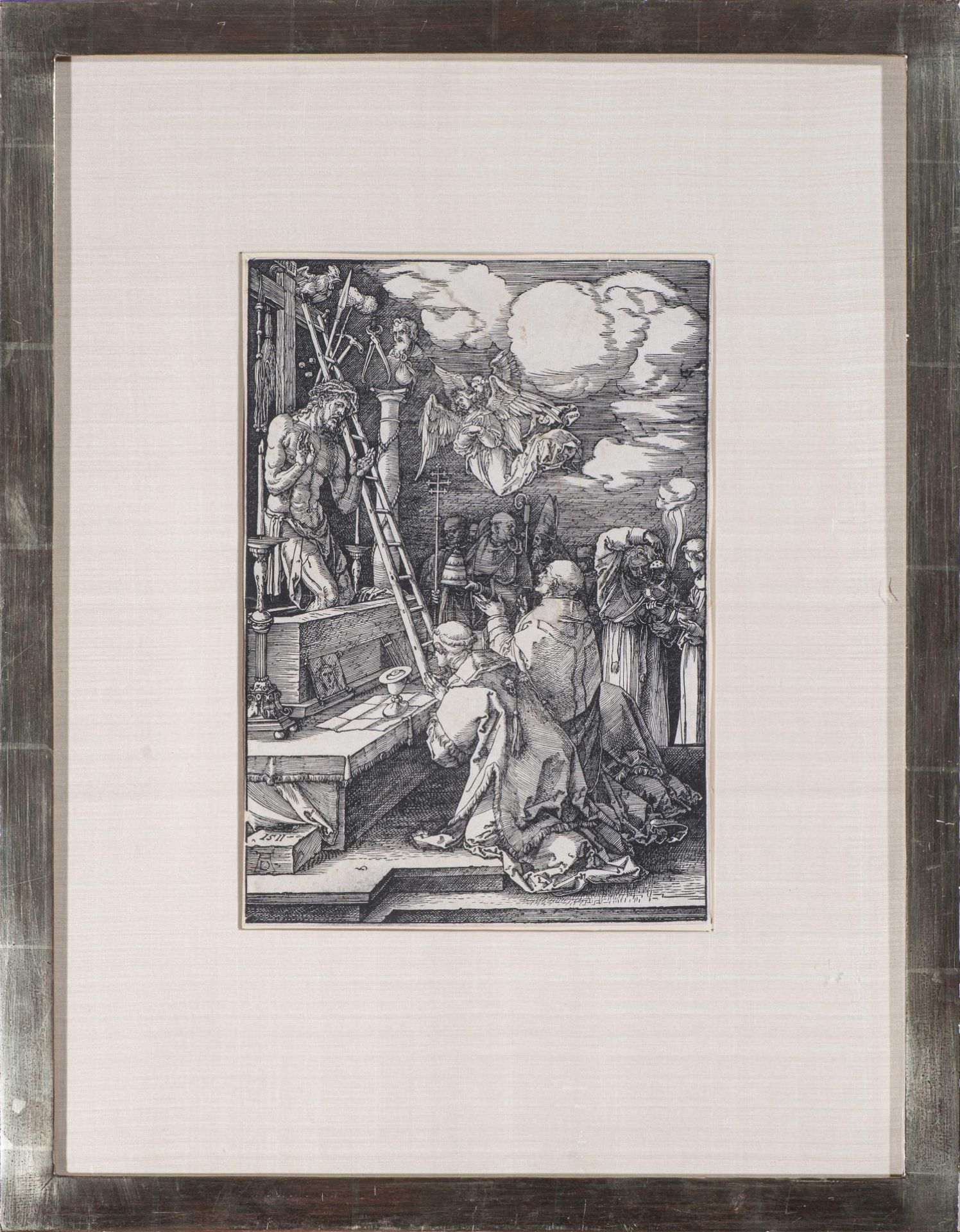 Albrecht Dürer (1471-1528), "La messe de Saint Grégoire" 1511. Xylographie tirage, [...] - Bild 2 aus 5