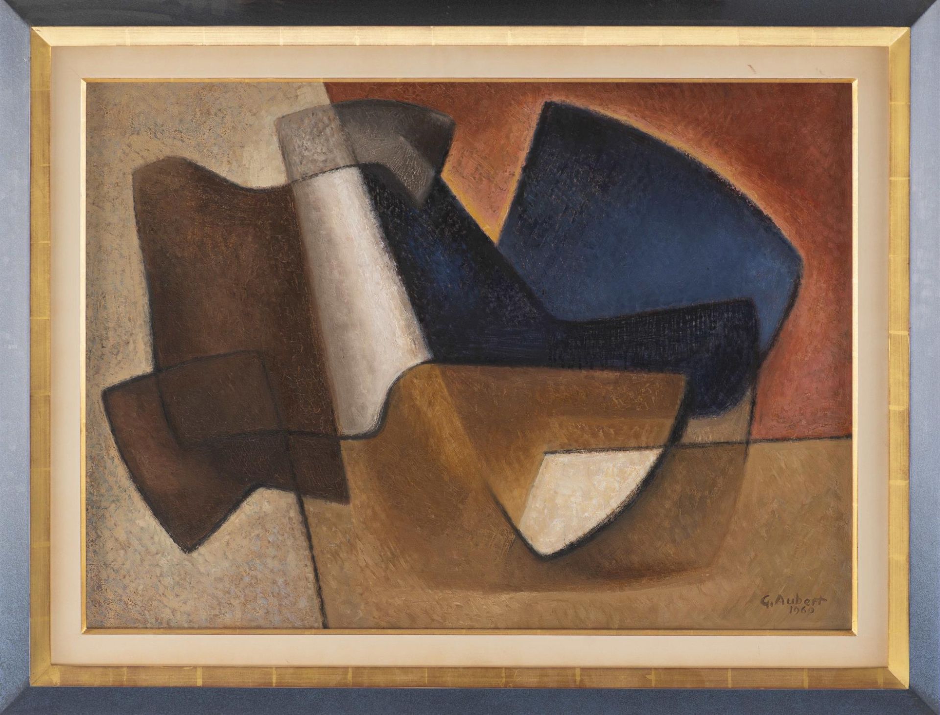 Georges Aubert (1886-1961) "Composition", huile sur isorel, sbd et datée 1960. 65x91 [...] - Bild 2 aus 8